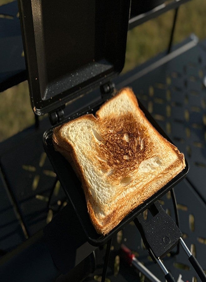 Jauarta Sandwich Maker Foldable Portable Non Stick Breakfast Maker Press Pan for Home Camping - Image 3